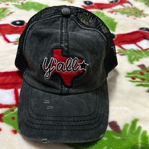 Texas Y’all Ponyflo trucker style baseball cap